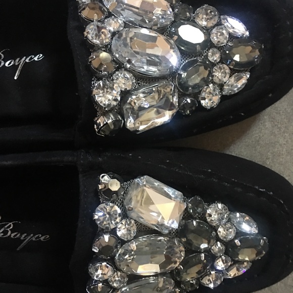 Joan Boyce Black Rhinestone Comfort Shoes 6 1/2M🖤 - Picture 2 of 8